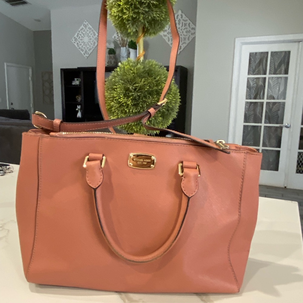 Michael Kors Pink Leather Tote Bag